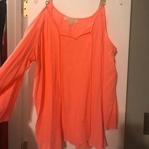 Michael Kors bright coral cold shoulder